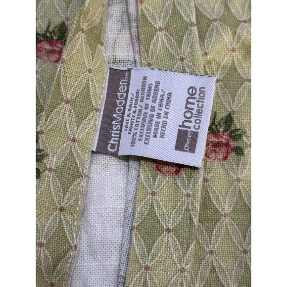 Vintage‎ Floral Queen Pillowcase Sham Green Pink Roses Cottagecore Shabby Set - Picture 11 of 12